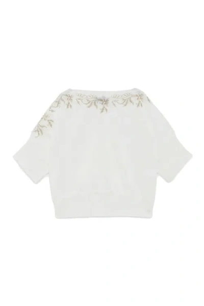 Ermanno Off White Cotton Sweater