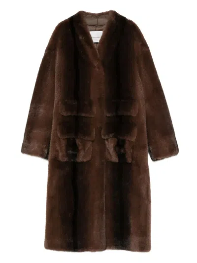 Ermanno Polyester Abrigo In Brown