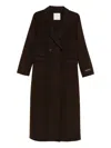 Ermanno Polyester Coat In Brown