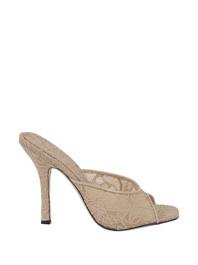 Ermanno Scervino 110mm Lace-overlay Open-toe Heeled Sandals In Multi