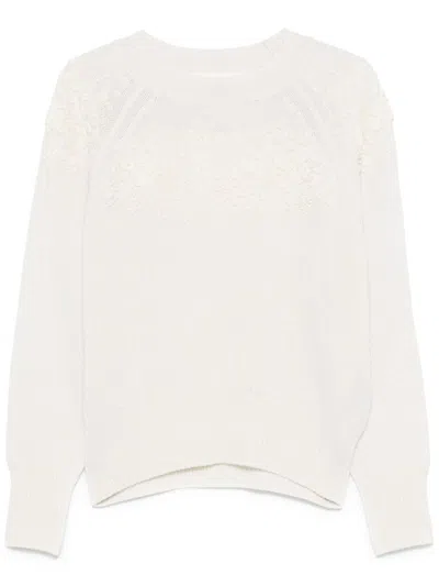 Ermanno Scervino 3d-detail Sweater In 白色