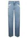 Ermanno Scervino 5 Pockets Embroidered Jeans In Denim