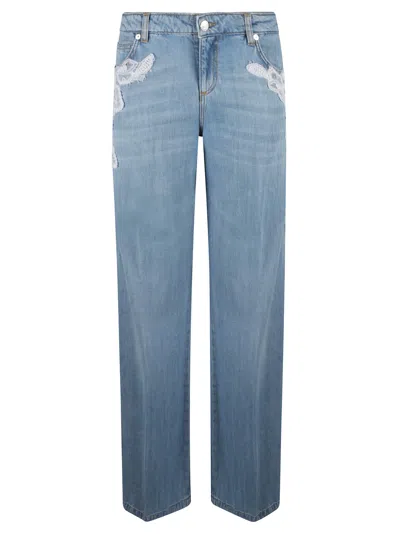 Ermanno Scervino 5 Pockets Embroidered Jeans In Denim