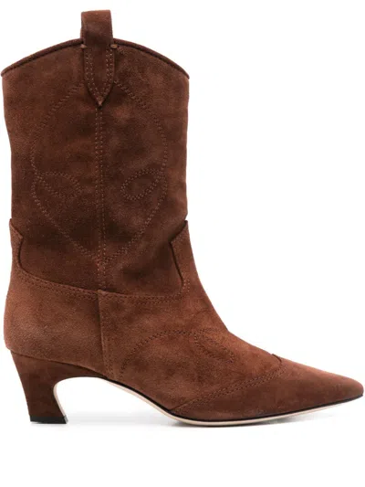 Ermanno Scervino Stiefeletten Aus Wildleder 50mm In Braun