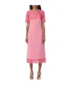 Ermanno Scervino Midi Dress In Soft Cady In Pink