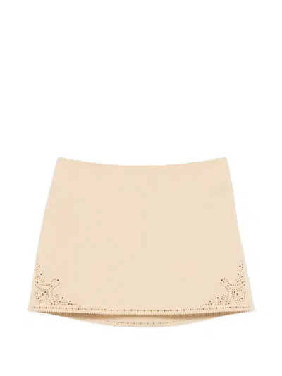 Ermanno Scervino A-line Mini Skirt In Neutral