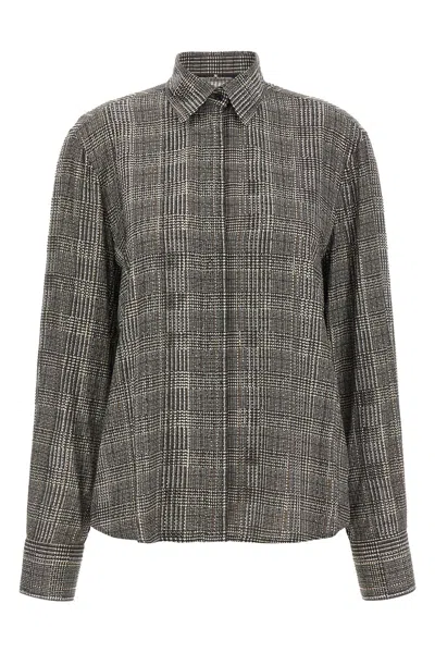 Ermanno Scervino All-over Rhinestone Shirt In Grau