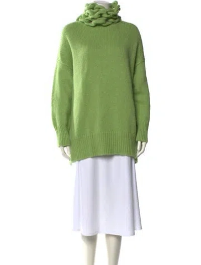 Pre-owned Ermanno Scervino Alpaca Turtleneck Sweater In Green