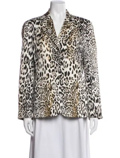Pre-owned Ermanno Scervino Animal Print Blazer In Neutral
