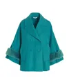 Ermanno Scervino Double-breasted Coat In Green