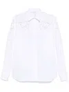 Ermanno Scervino Lace-panelling Poplin Shirt In Weiss