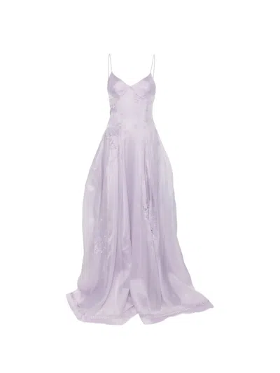 Ermanno Scervino Maxikleid Mit Applikation In Purple