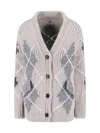 Ermanno Scervino Argyle-pattern Pocket Cardigan In Multi