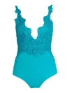 Ermanno Scervino Whole Costume With Lace In Blue