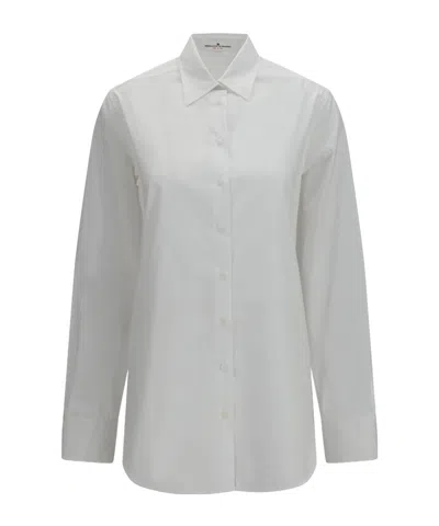 Ermanno Scervino Back Lace-up Cotton Shirt In Gray