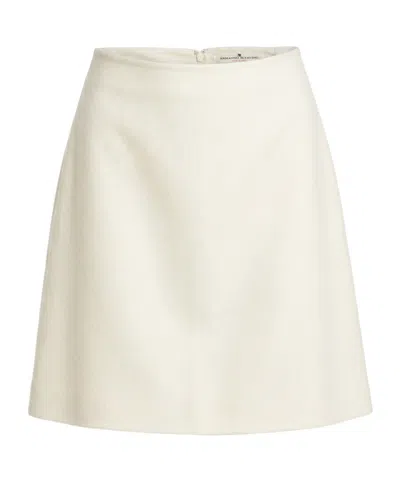 Ermanno Scervino Back Zipper Midi Skirt In White