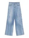 Ermanno Scervino Floral-appliqué Jeans In Blue