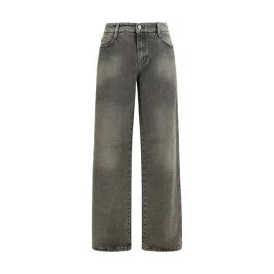 Ermanno Scervino Grey Loose Mid Rise Jeans In Gray