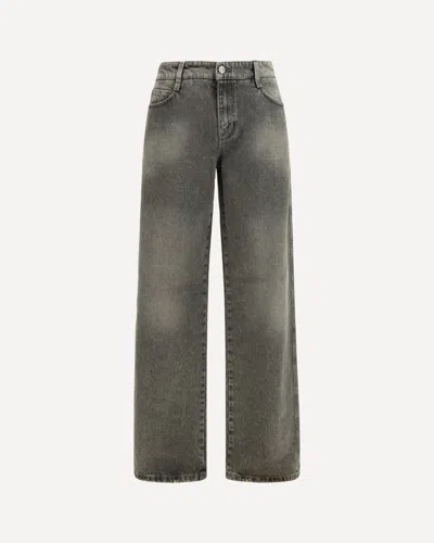 Ermanno Scervino Geometric-pattern Wide-leg Jeans In Black