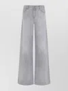 Ermanno Scervino Baggy Jeans With Embroidered Back Pockets In Blue