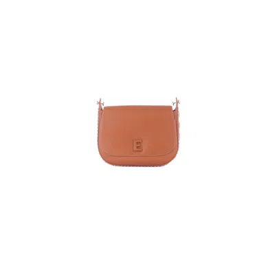 Ermanno Scervino Logo Printed Embellished Flap Shoulder Bag In Marrone Marroni