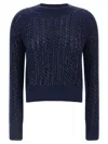 Ermanno Scervino Baguette Studded Sweater Sweaters And Cardigans Blue In Blue