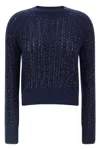 Ermanno Scervino Baguette Studded Sweater Sweaters And Cardigans Blue In Blue