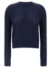 Ermanno Scervino Baguette Studded Sweater Sweaters And Cardigans Blue In Blue