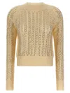 Ermanno Scervino Baguette Studded Sweater Sweaters And Cardigans Beige In Brown