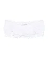 Ermanno Scervino Lace Cotton Cropped Top With Off-the-shoulder Design