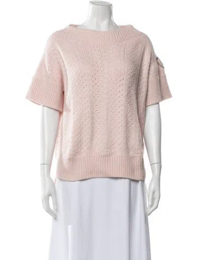 Pre-owned Ermanno Scervino Bateau Neckline Sweater In Pink