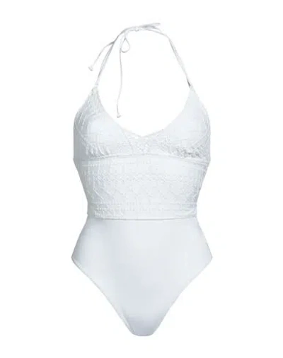 Ermanno Scervino Beachwear Woman One-piece Swimsuit White Size Xs Polyamide, Elastane