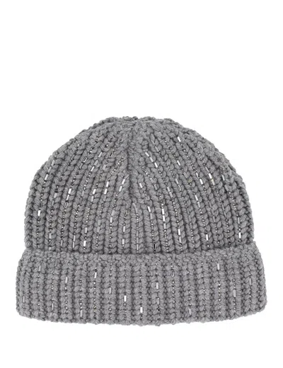 Ermanno Scervino Beanie In Mel. Grigio Medio