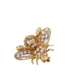 Ermanno Scervino Bee Brooch In Yellow