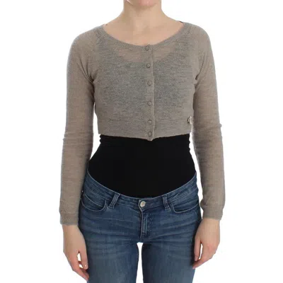 Ermanno Scervino Beige Alpaca Leather Women's Cardigan