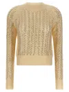 Ermanno Scervino Baguette Studded Sweater Sweaters And Cardigans Beige In Neutral