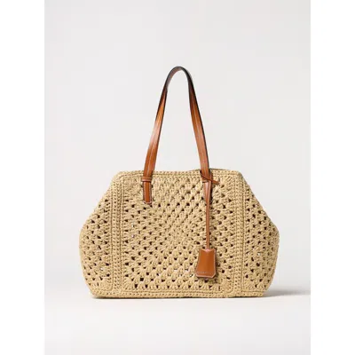 Ermanno Scervino Beige Leather Handbag In Neutral