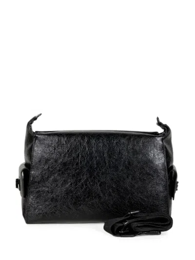 Ermanno Scervino Belinda Crinkled Shoulder Bag In Black
