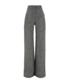 Ermanno Scervino Palazzo Pant Featuring Houndstooth Design In Black