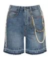 Ermanno Scervino Belt-loop Denim Shorts In Blue