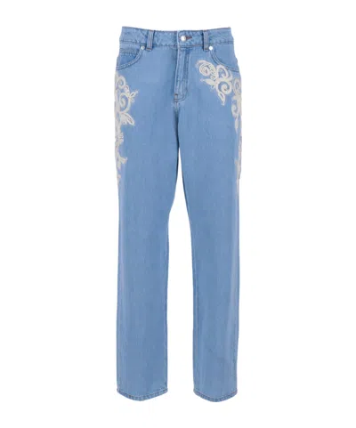Ermanno Scervino Belt Loop Jeans In Blue