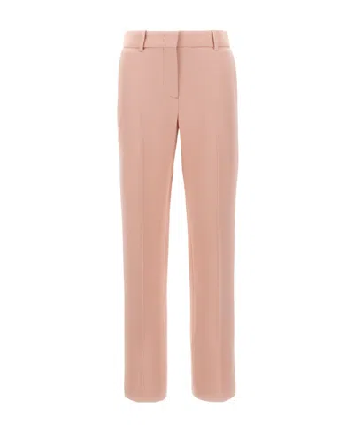 Ermanno Scervino Pant With Belt Loops In Viscose Blend In Pink