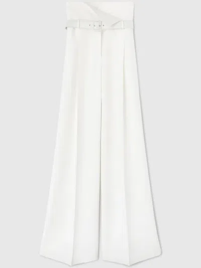 Ermanno Scervino Belted Palazzo Pants In White