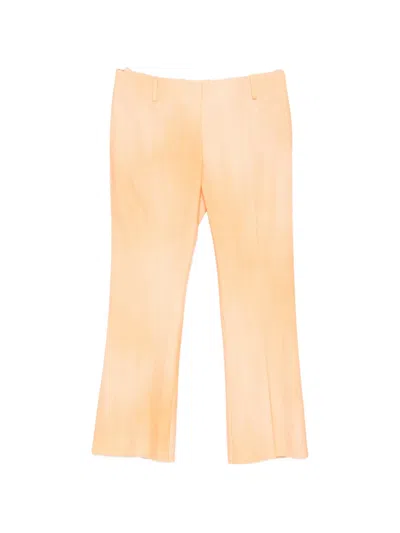 Ermanno Scervino Belted Pressed-crease Trousers In Brown