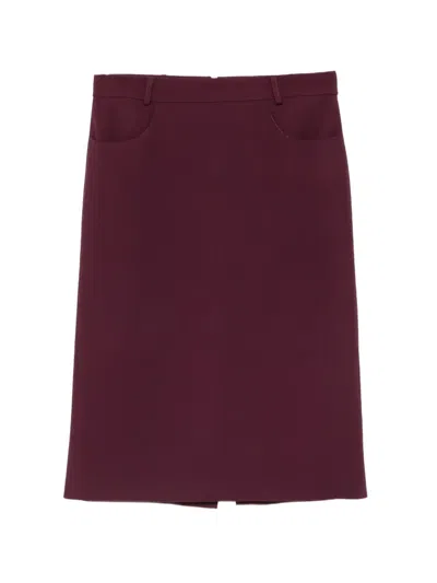 Ermanno Scervino Belt-loop Rear-slit Midi Skirt In Multi