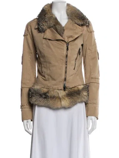Pre-owned Ermanno Scervino Biker Jacket In Neutral