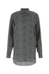 Ermanno Scervino Black Herringbone Silk Shirt In Black