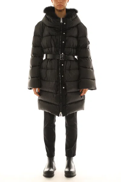 Ermanno Scervino Black Hooded Down Jacket