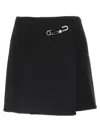 Ermanno Scervino Elegant Skirt Made From Virgin Wool Featuring Jewel Details In Black