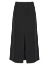 Ermanno Scervino Felted A-line Midi Skirt In Black